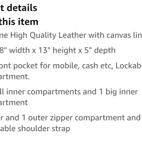 Beautiful leather work bag - Picture 6 of 6